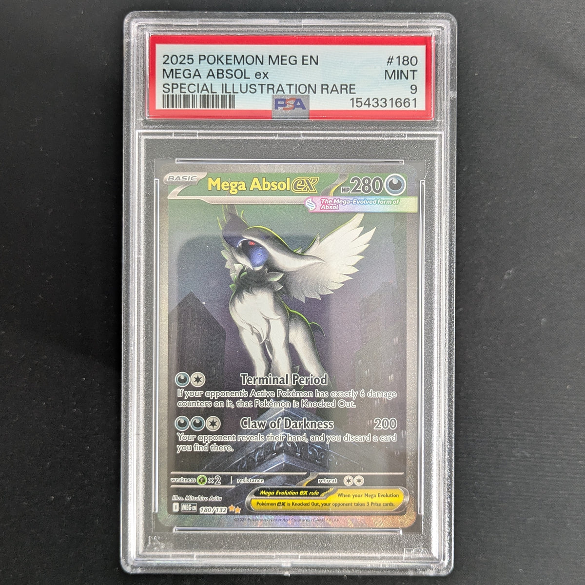 Mega Absol ex (MEG 180) - Mega Evolution - English - PSA 9