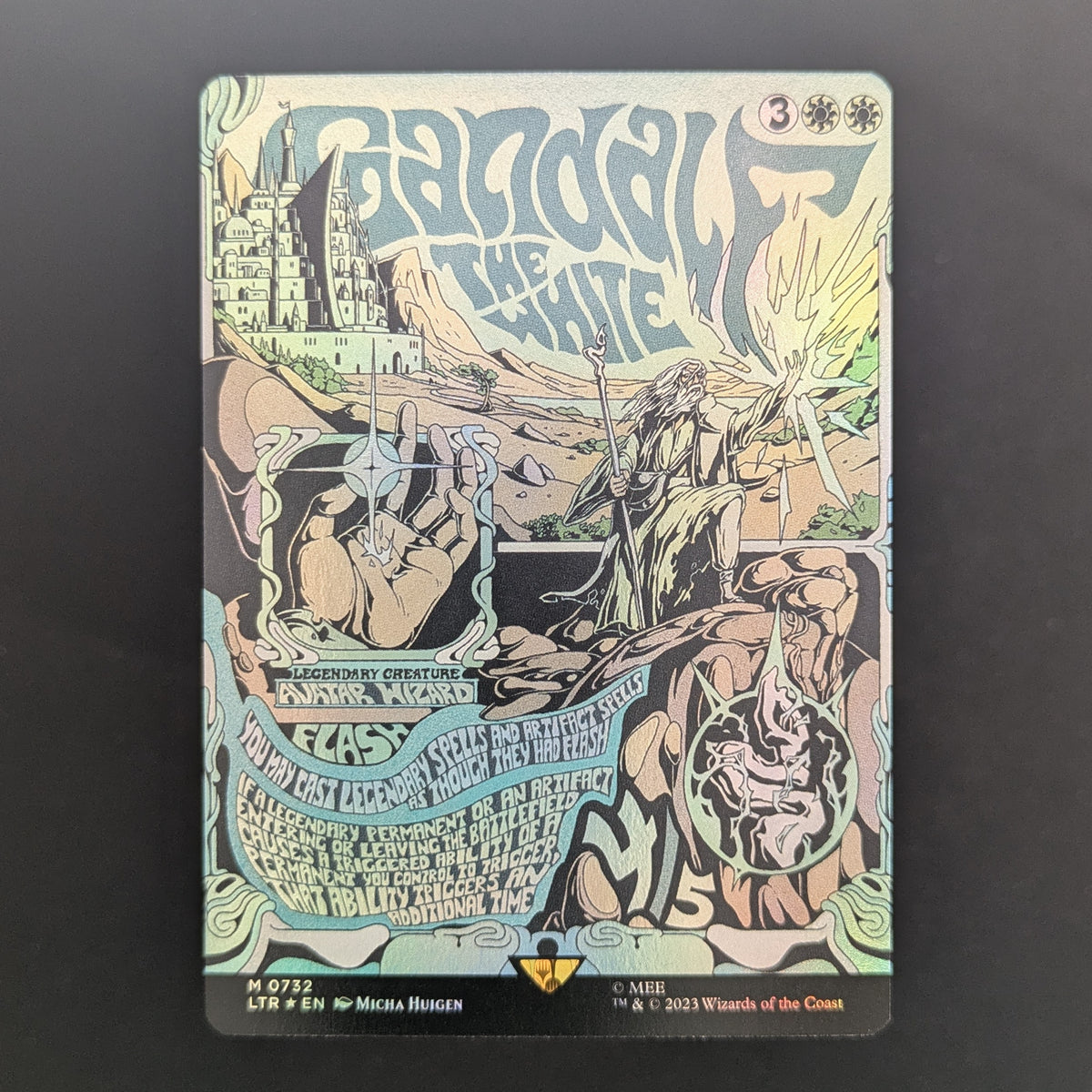 [FOIL] Gandalf the White (Borderless Poster) - The Lord of the Rings: Tales of Middle-earth Holiday Release - English - NM