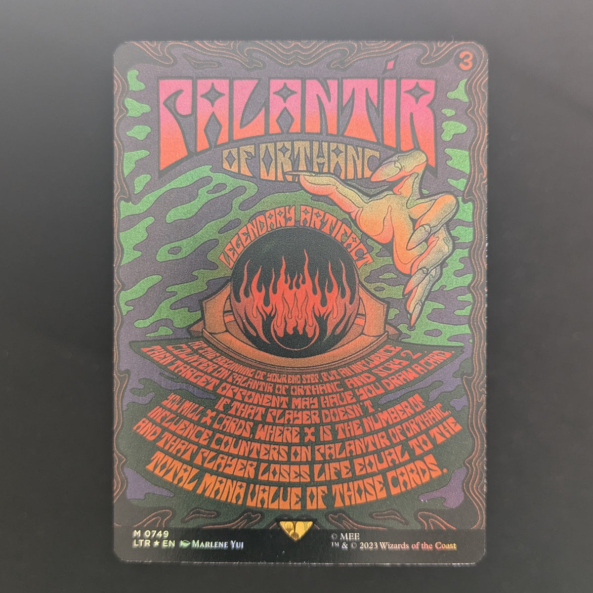 [FOIL] Palantir of Orthanc (Borderless Poster) - The Lord of the Rings: Tales of Middle-earth Holiday Release - English - NM