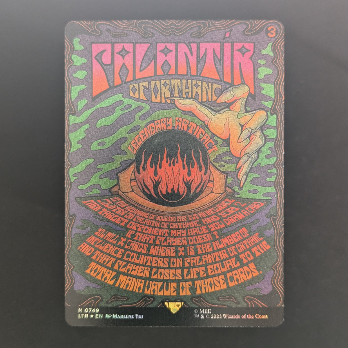 [FOIL] Palantir of Orthanc (Borderless Poster) - The Lord of the Rings: Tales of Middle-earth Holiday Release - English - NM