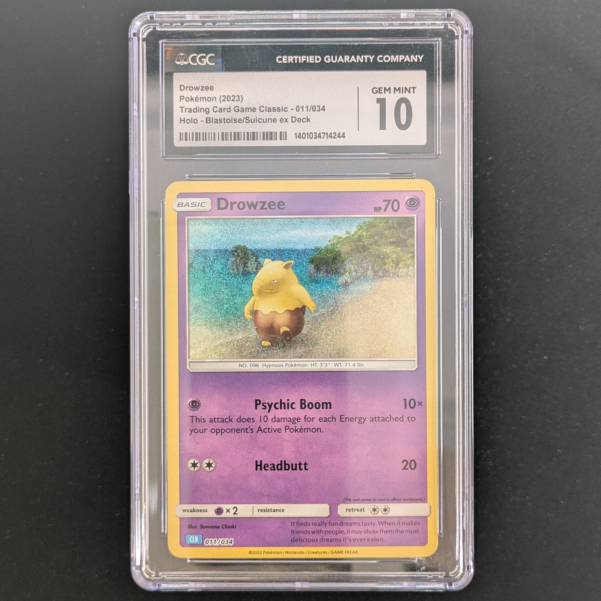 Drowzee (CLB 11) - Pokémon Trading Card Game Classic: Blastoise & Suicune ex Deck - English - CGC 10