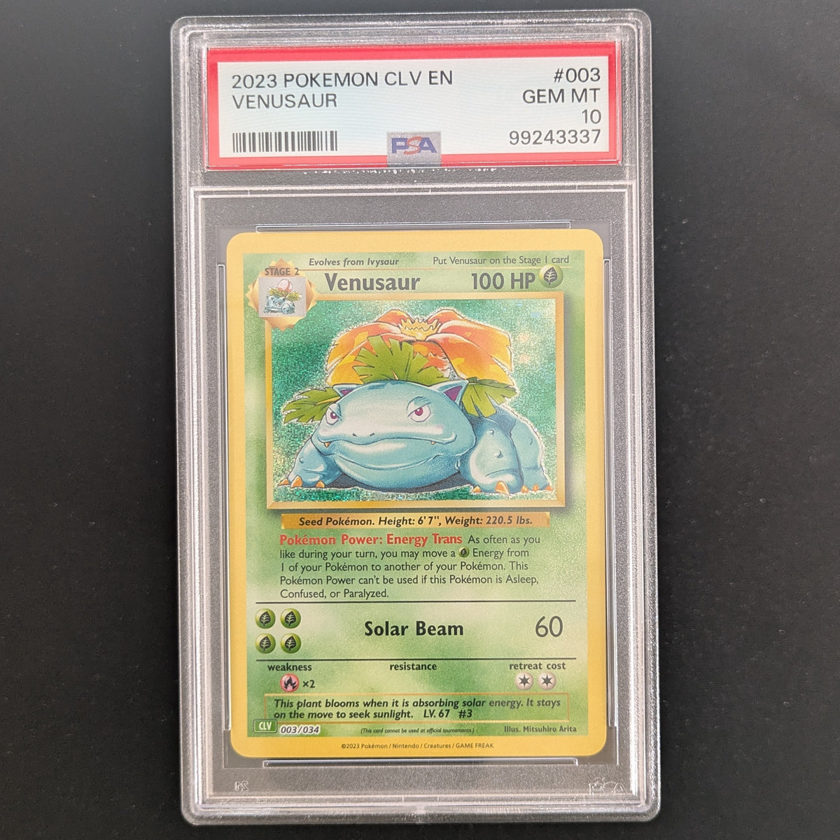 Venusaur (CLV 3) - Pokémon Trading Card Game Classic: Venusaur & Lugia ex Deck - English - PSA 10