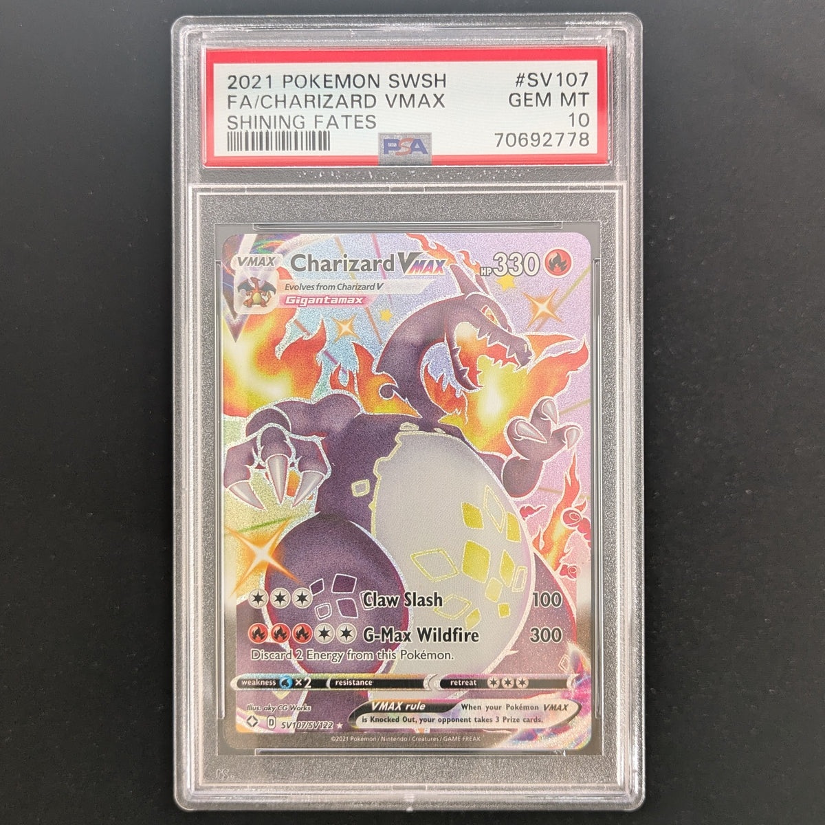Charizard VMAX (SHF SV107) - Shining Fates - English - PSA 10
