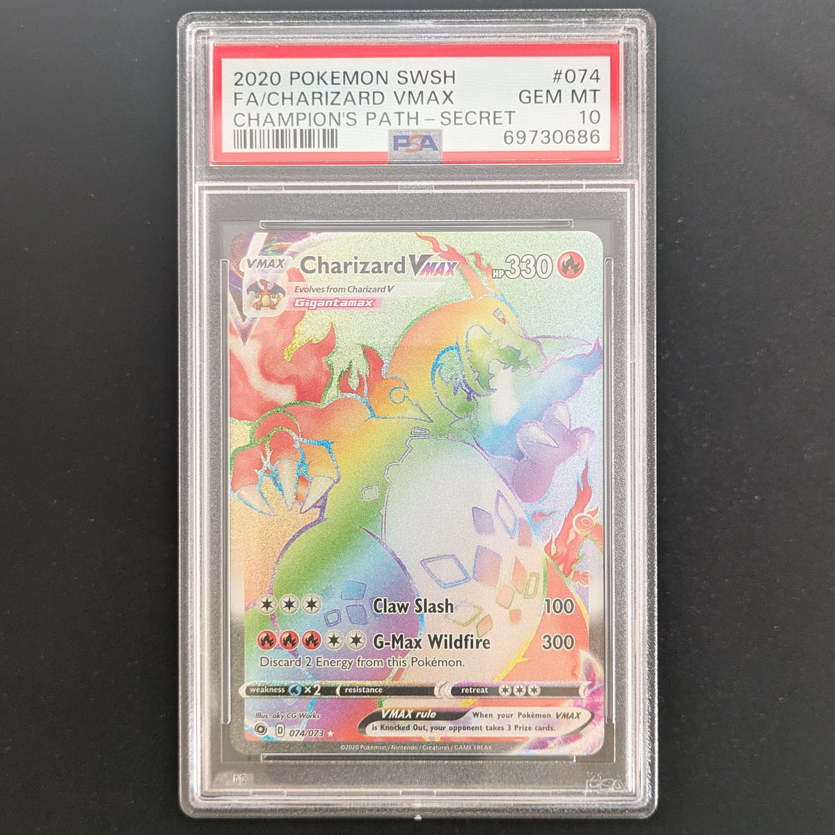 Charizard VMAX (CPA 74) - Champion’s Path - English - PSA 10