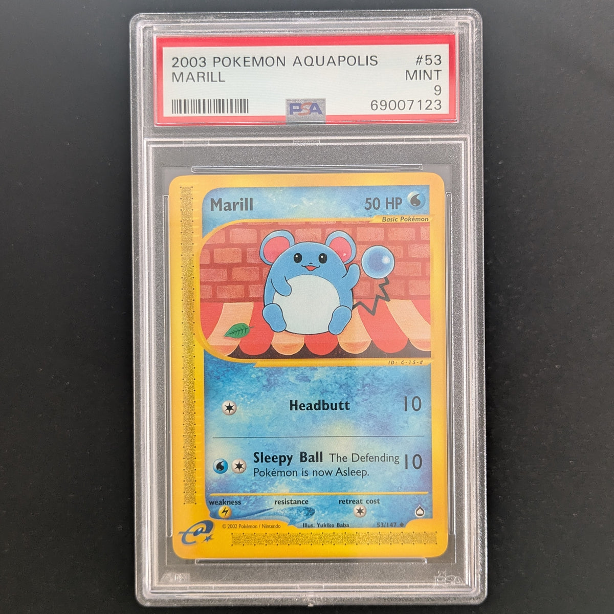 Marill (AQ 53) - Aquapolis - English - PSA 9