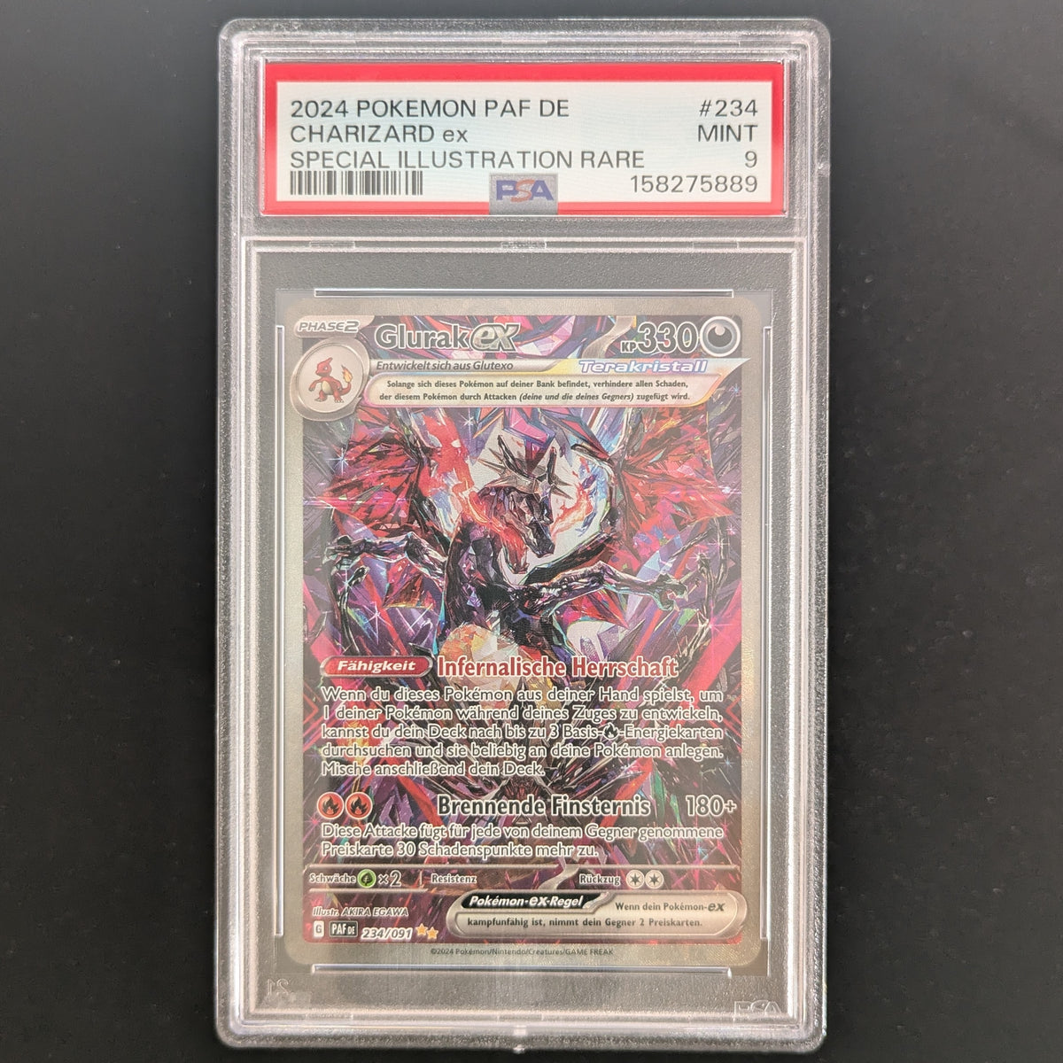 Charizard ex (PAF 234) - Paldean Fates - German - PSA 9