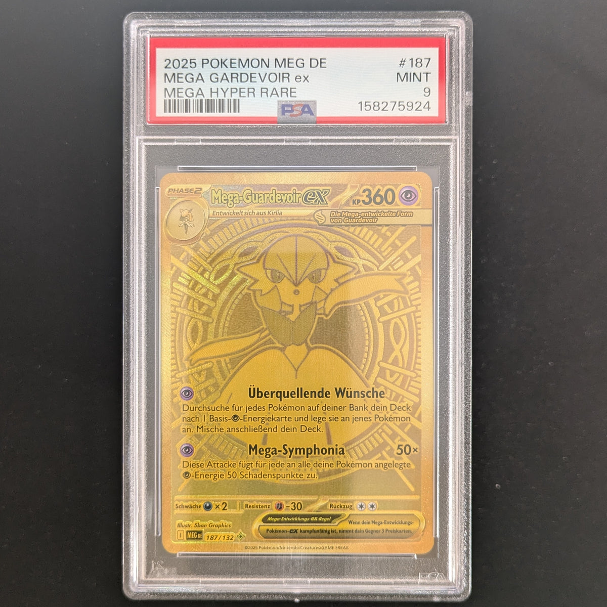 Mega Gardevoir ex (MEG 187) - Mega Evolution - German - PSA 9