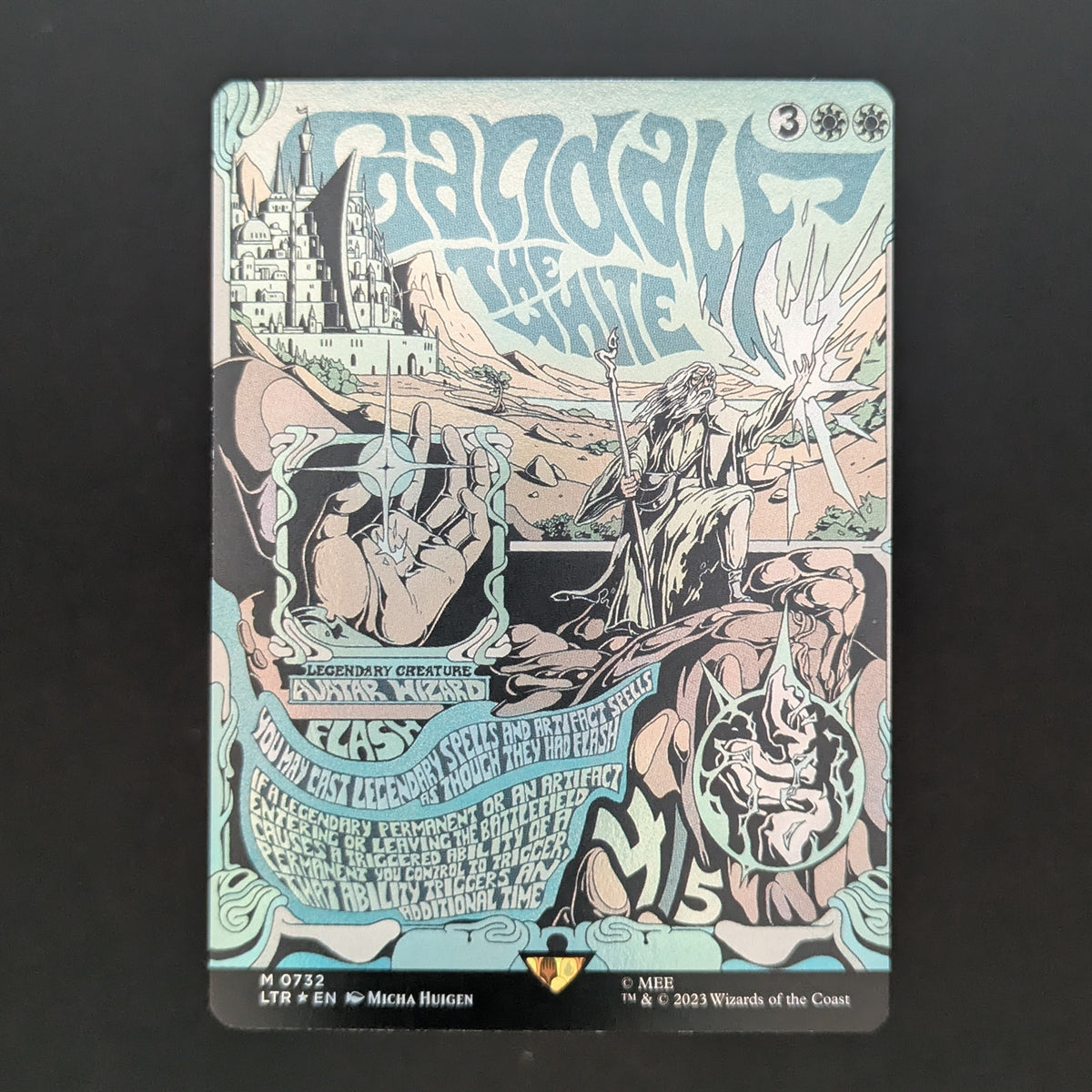 MTG Singles - [FOIL] Gandalf the White (Borderless Poster) - The Lord of the Rings: Tales of Middle-earth Holiday Release - English - NM - 