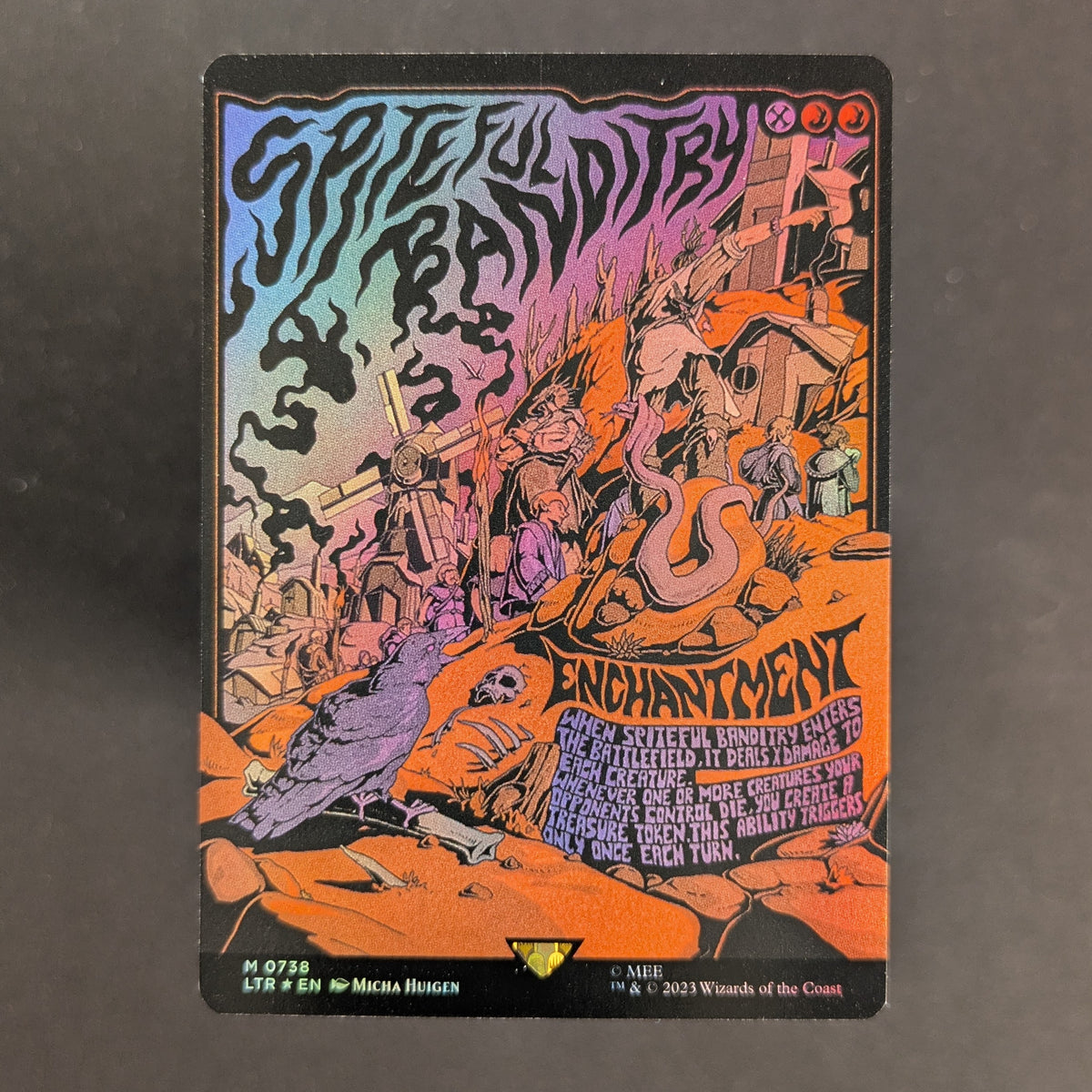 MTG Singles - [FOIL] Spiteful Banditry (Borderless Poster) - The Lord of the Rings: Tales of Middle-earth Holiday Release - English - NM - 