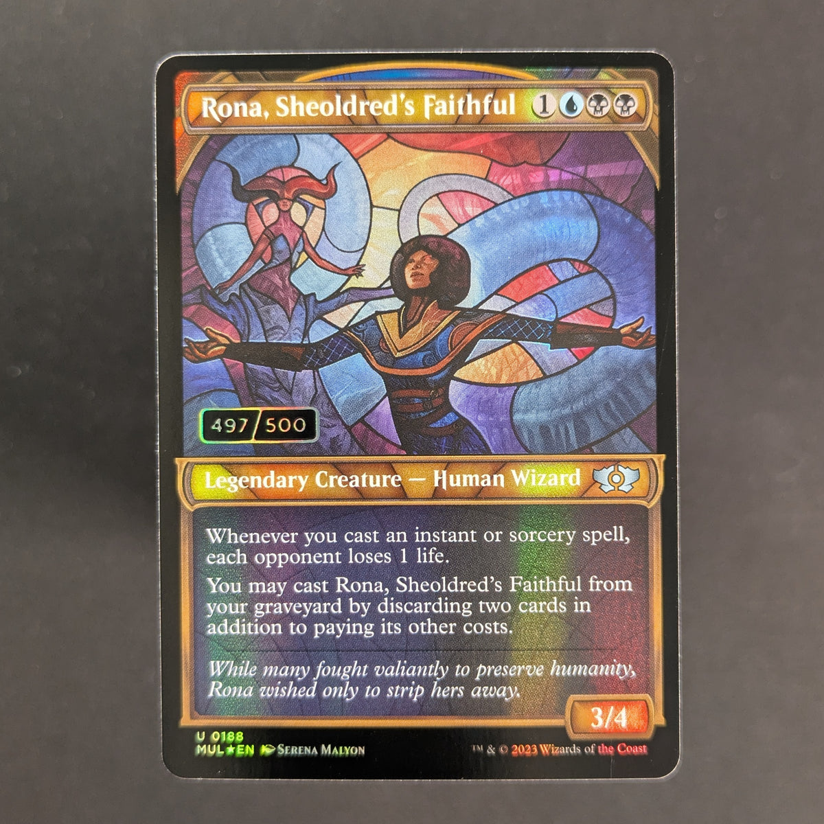 MTG Singles - [FOIL] Rona, Sheoldred's Faithful (Serial Numbered) - Multiverse Legends - English - NM - 497/500 - 