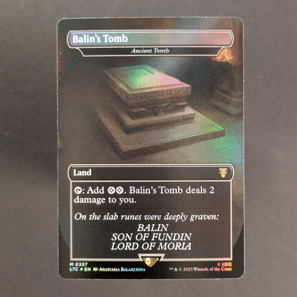 MTG Singles - [FOIL] Balin's Tomb - Ancient Tomb - Commander: The Lord of the Rings: Tales of Middle-earth: Extras - English - NM - 