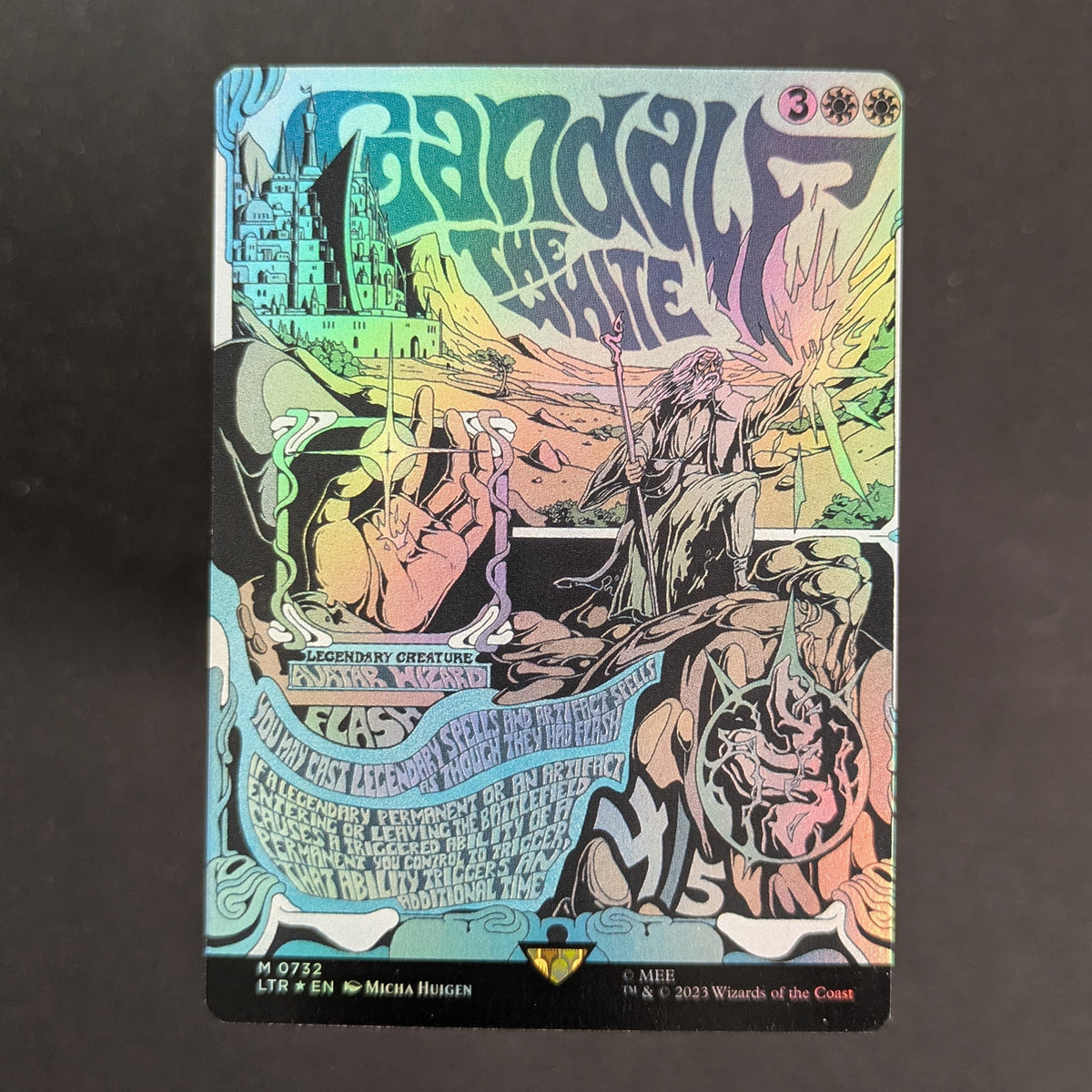 MTG Singles - [FOIL] Gandalf the White (Borderless Poster) - The Lord of the Rings: Tales of Middle-earth Holiday Release - English - NM - 