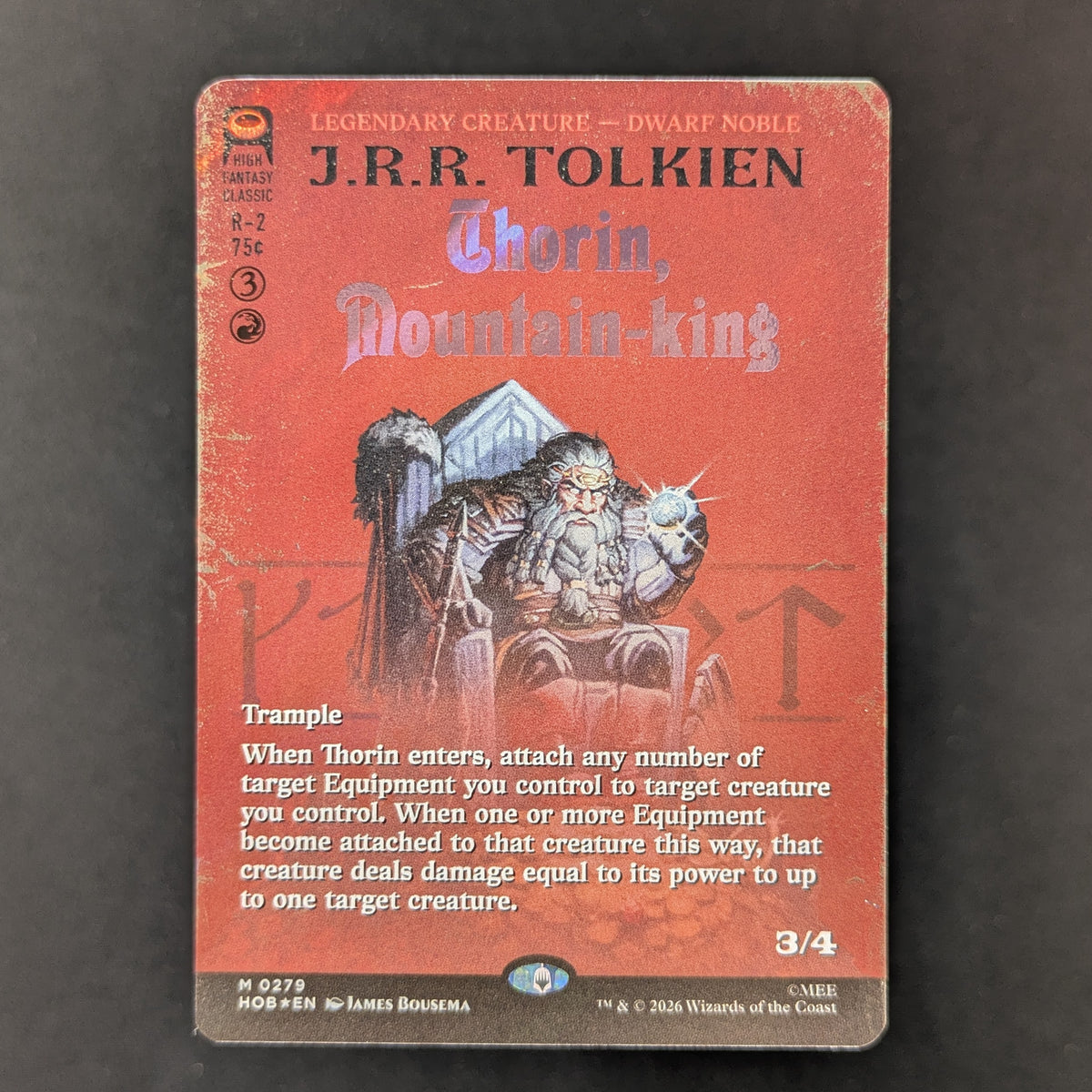 MTG Singles - [FOIL] Thorin, Mountain-king (Borderless) (Surge Foil) - The Hobbit: Extras - English - NM - 