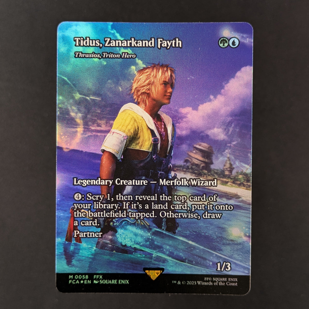 [FOIL] Tidus, Zanarkand Fayth - Thrasios, Triton Hero (Showcase) - FINAL FANTASY Through the Ages - English - NM