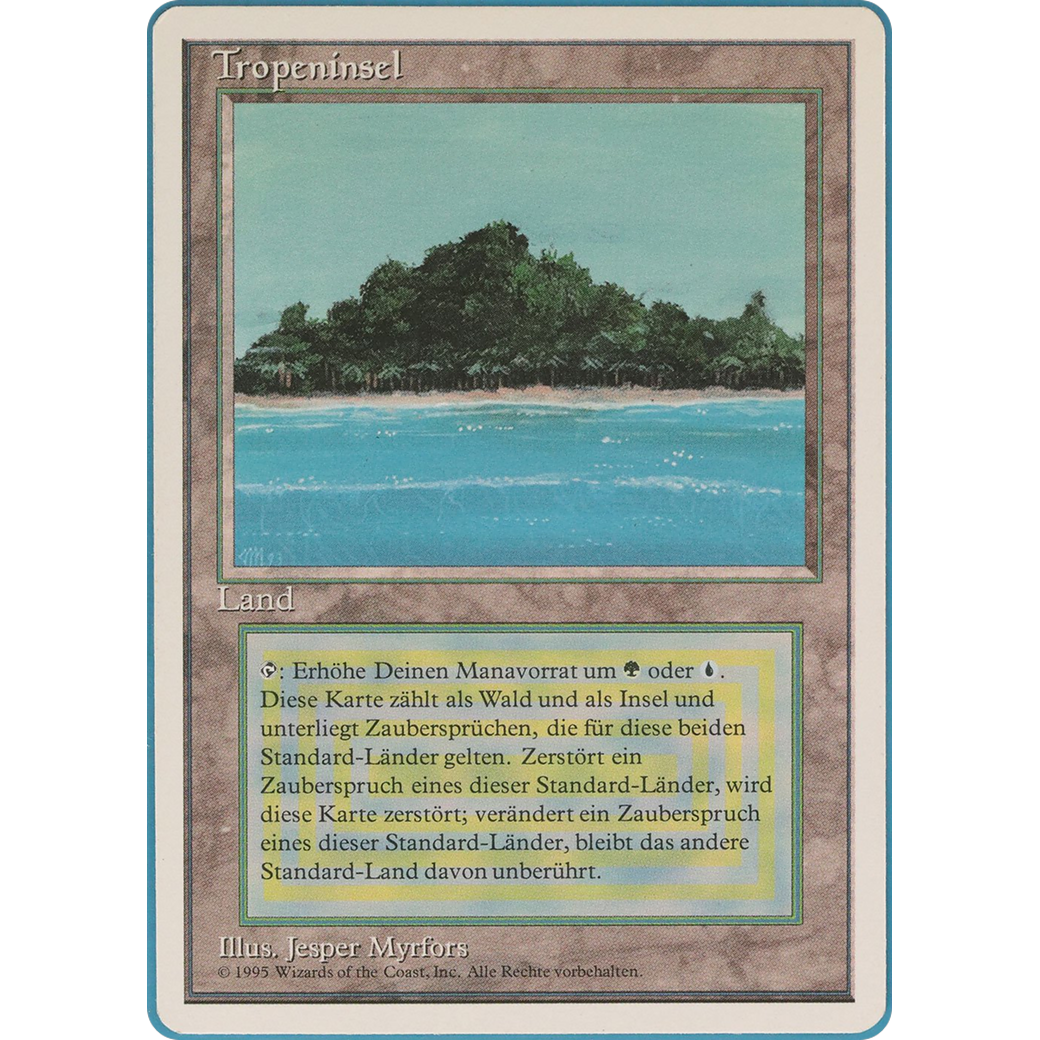 MTG Singles - Tropical Island - Foreign White Bordered - 
