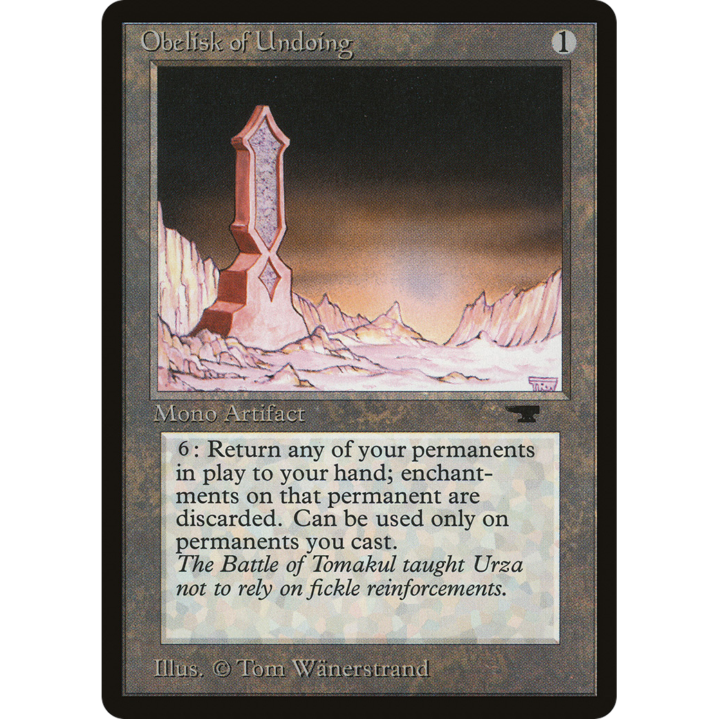 MTG Singles - Obelisk of Undoing - Antiquities - Regular
