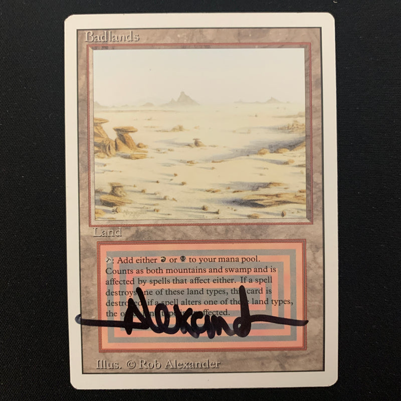 Magic the Gathering Badlands - Revised EX - SIGNED - 24459