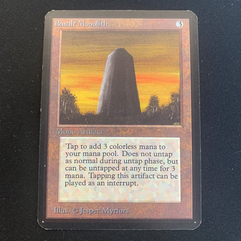 Magic the Gathering Basalt Monolith - Alpha 