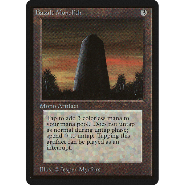 Magic the Gathering Basalt Monolith - Beta NM