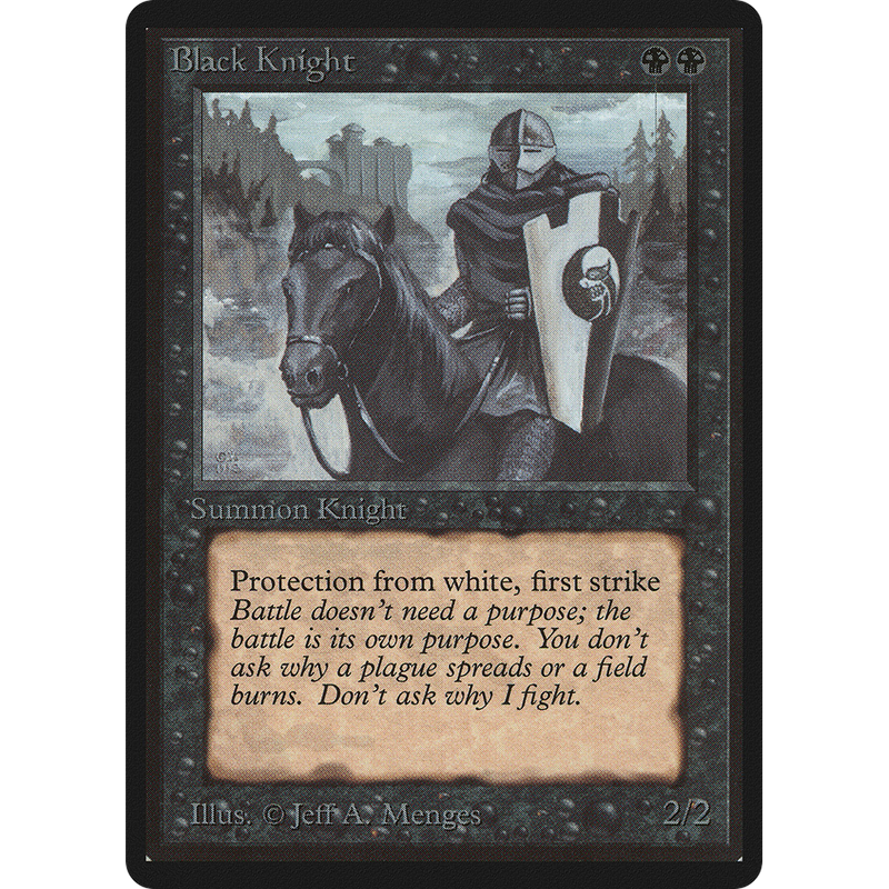 Magic the Gathering Black Knight - Beta NM