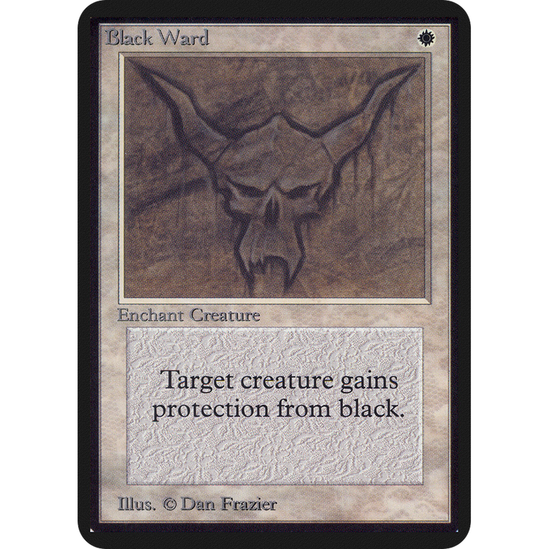 Magic the Gathering Black Ward - Alpha NM