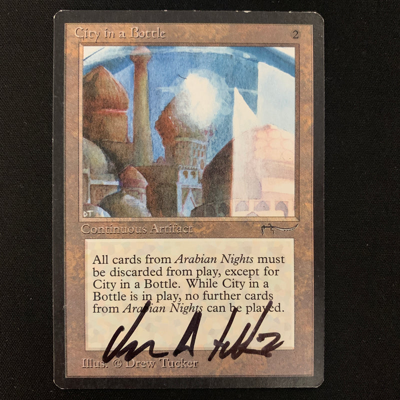 Magic the Gathering City in a Bottle - Arabian Nights LP - SIGNED - 23873