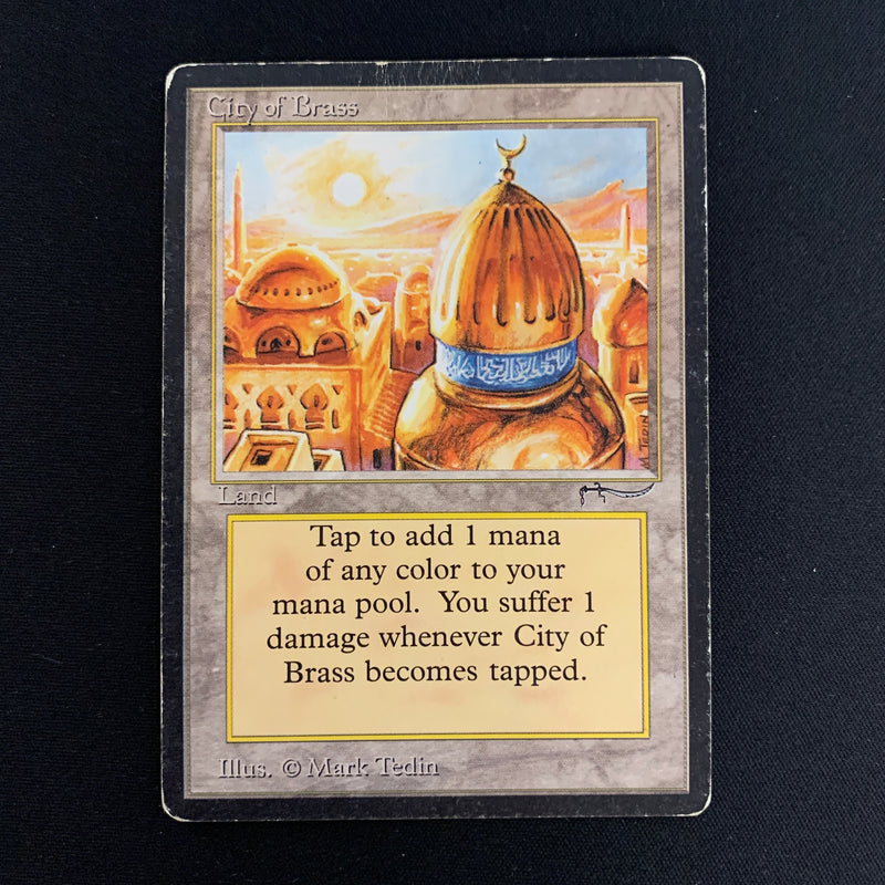 Magic the Gathering City of Brass - Arabian Nights 