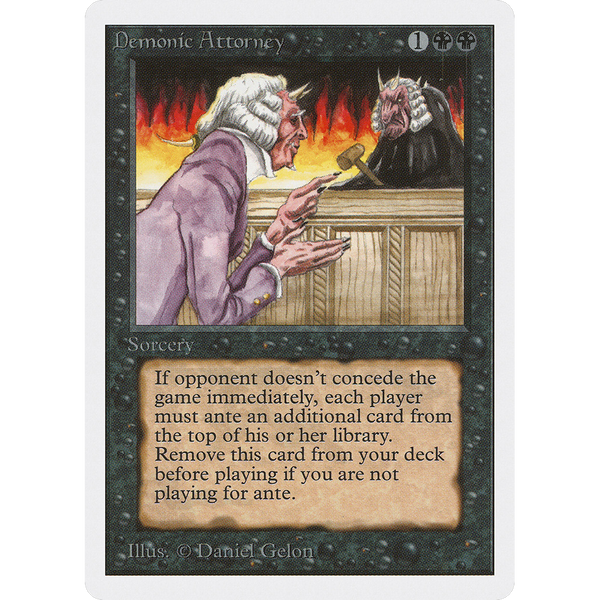 Magic the Gathering Demonic Attorney - Unlimited NM