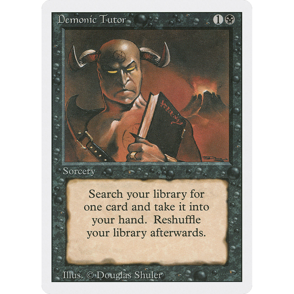 Magic the Gathering Demonic Tutor - Revised NM