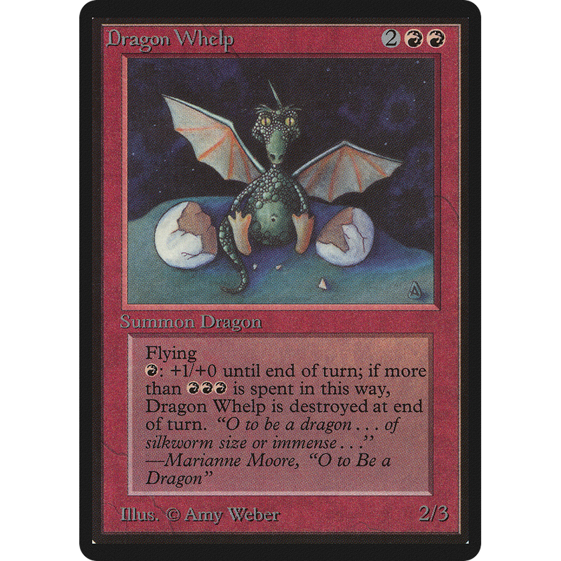 Magic the Gathering Dragon Whelp - Beta NM