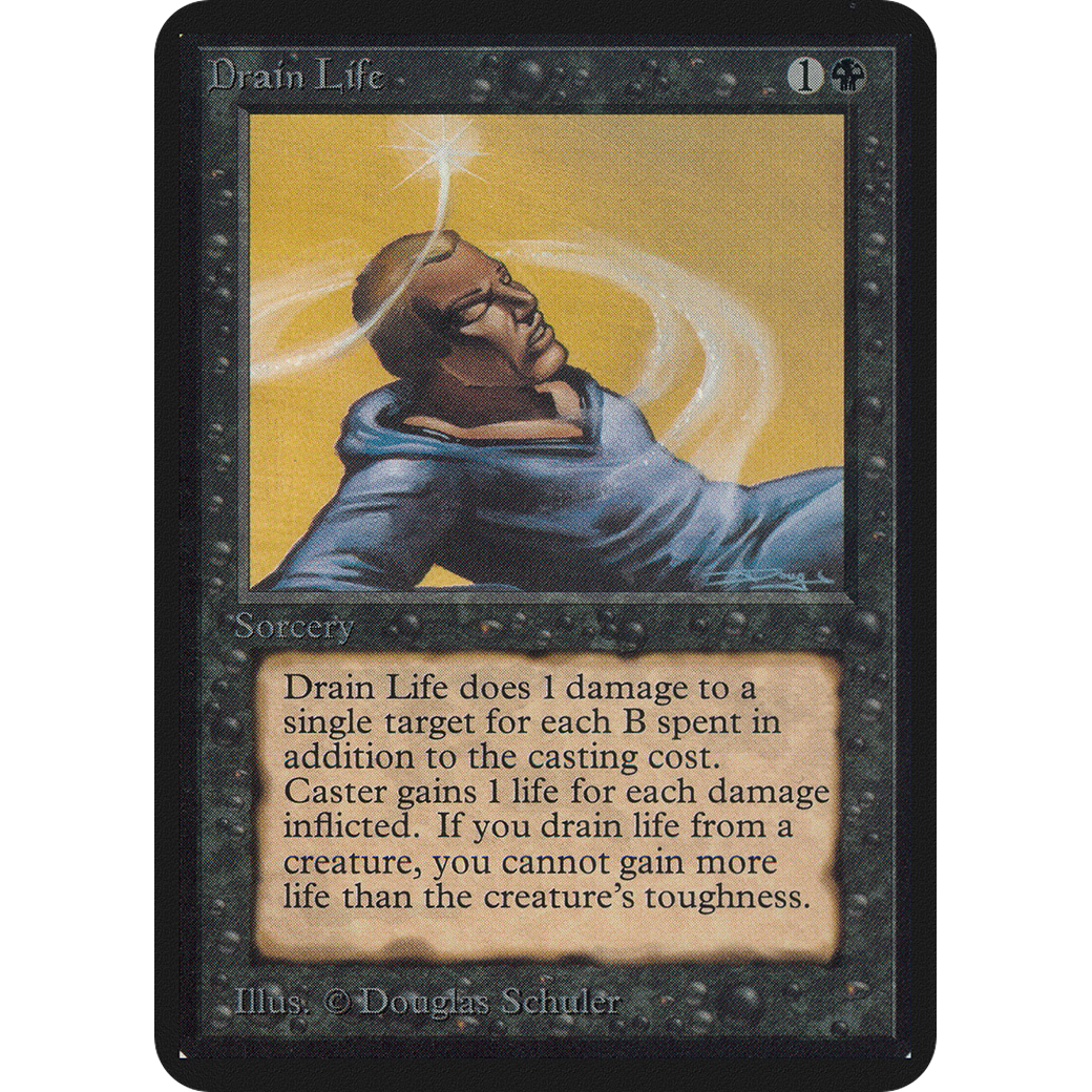 Magic the Gathering Drain Life - Alpha NM