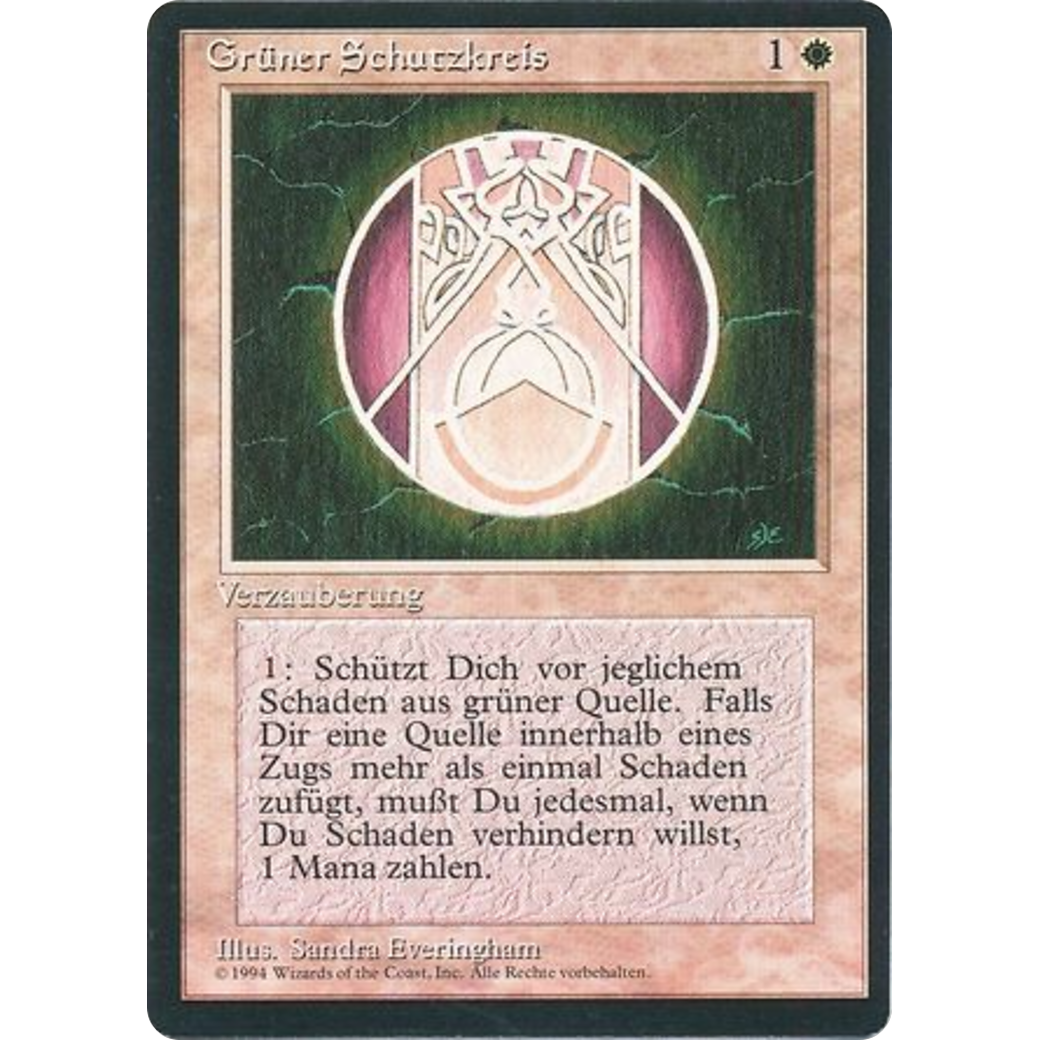 MTG Singles - Circle of Protection: Green - Foreign Black Bordered - German - Regular
