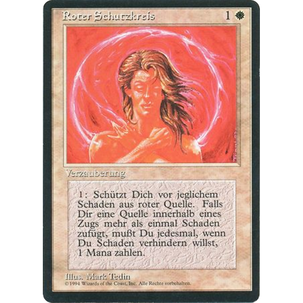 MTG Singles - Circle of Protection: Red - Foreign Black Bordered - German - Regular