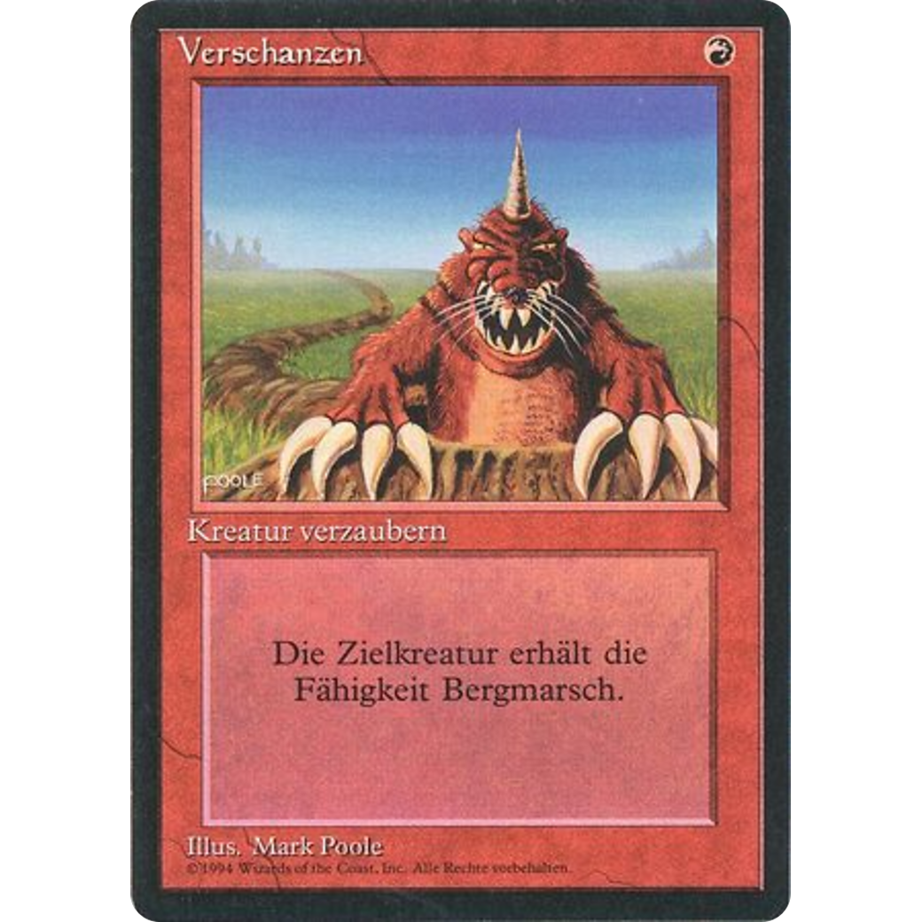 MTG Singles - Burrowing - Foreign Black Bordered - German - Regular