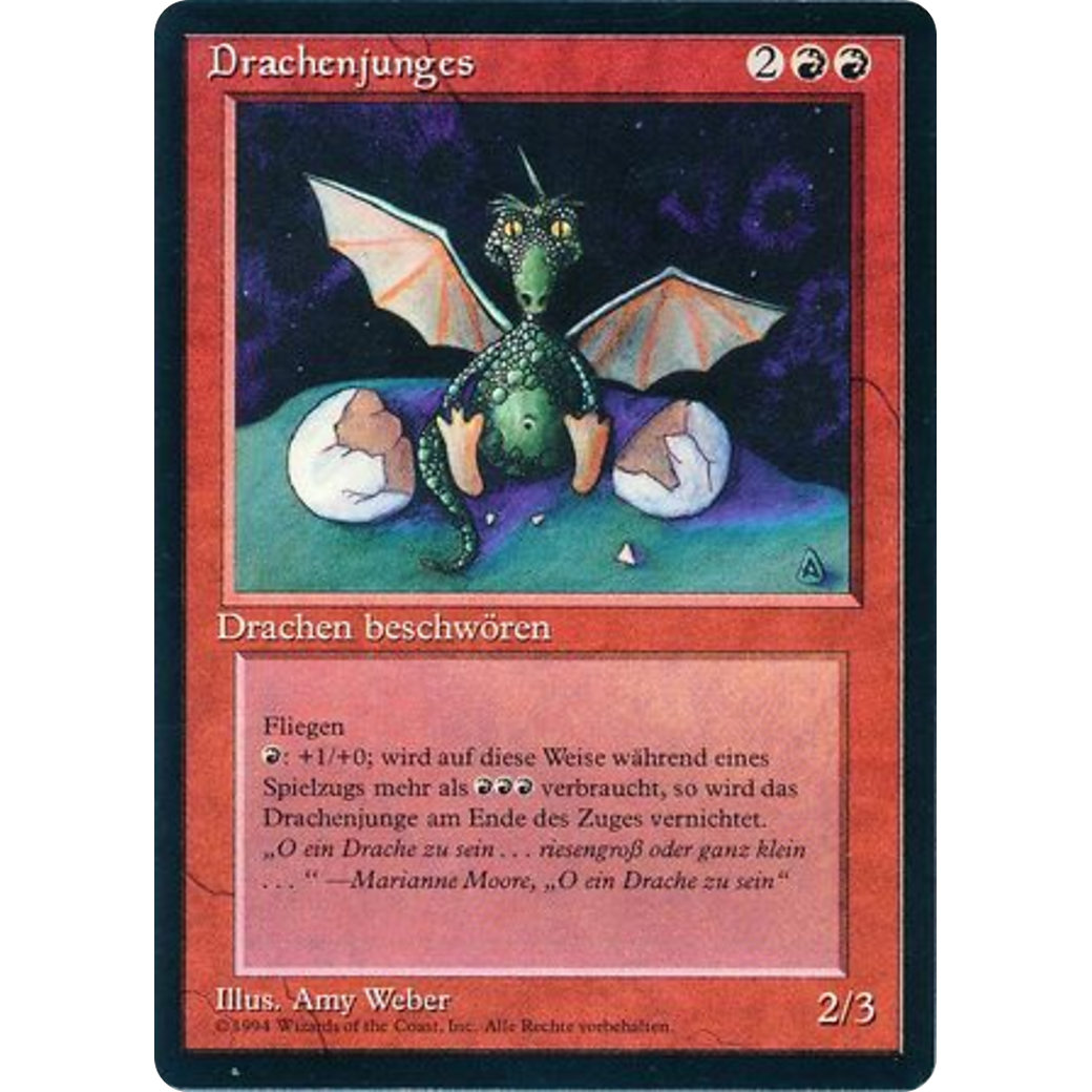 MTG Singles - Dragon Whelp - Foreign Black Bordered - German - Regular