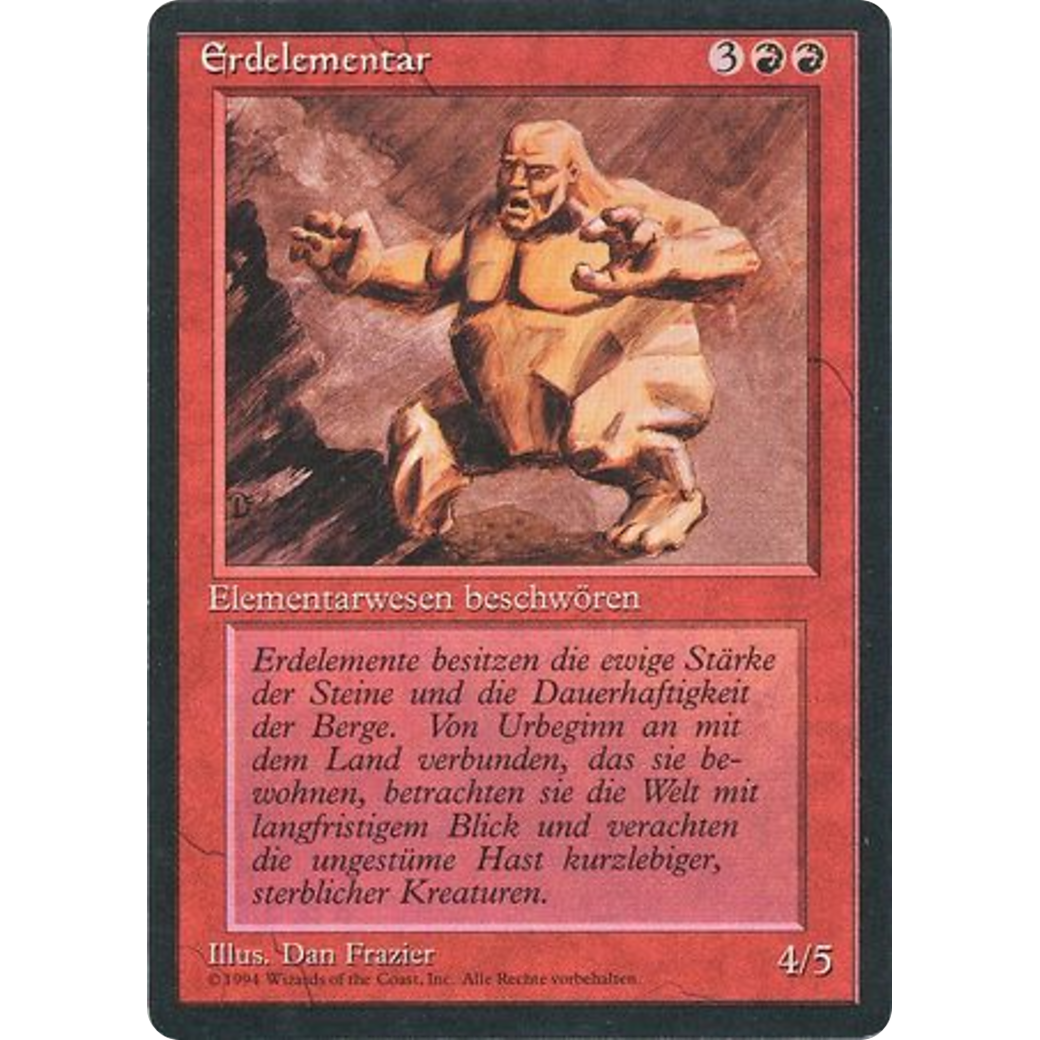 MTG Singles - Earth Elemental - Foreign Black Bordered - German - Regular