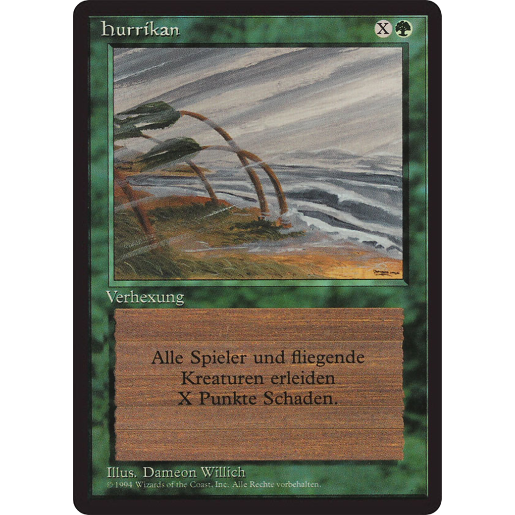 MTG Singles - Hurricane - Foreign Black Bordered - German - Regular