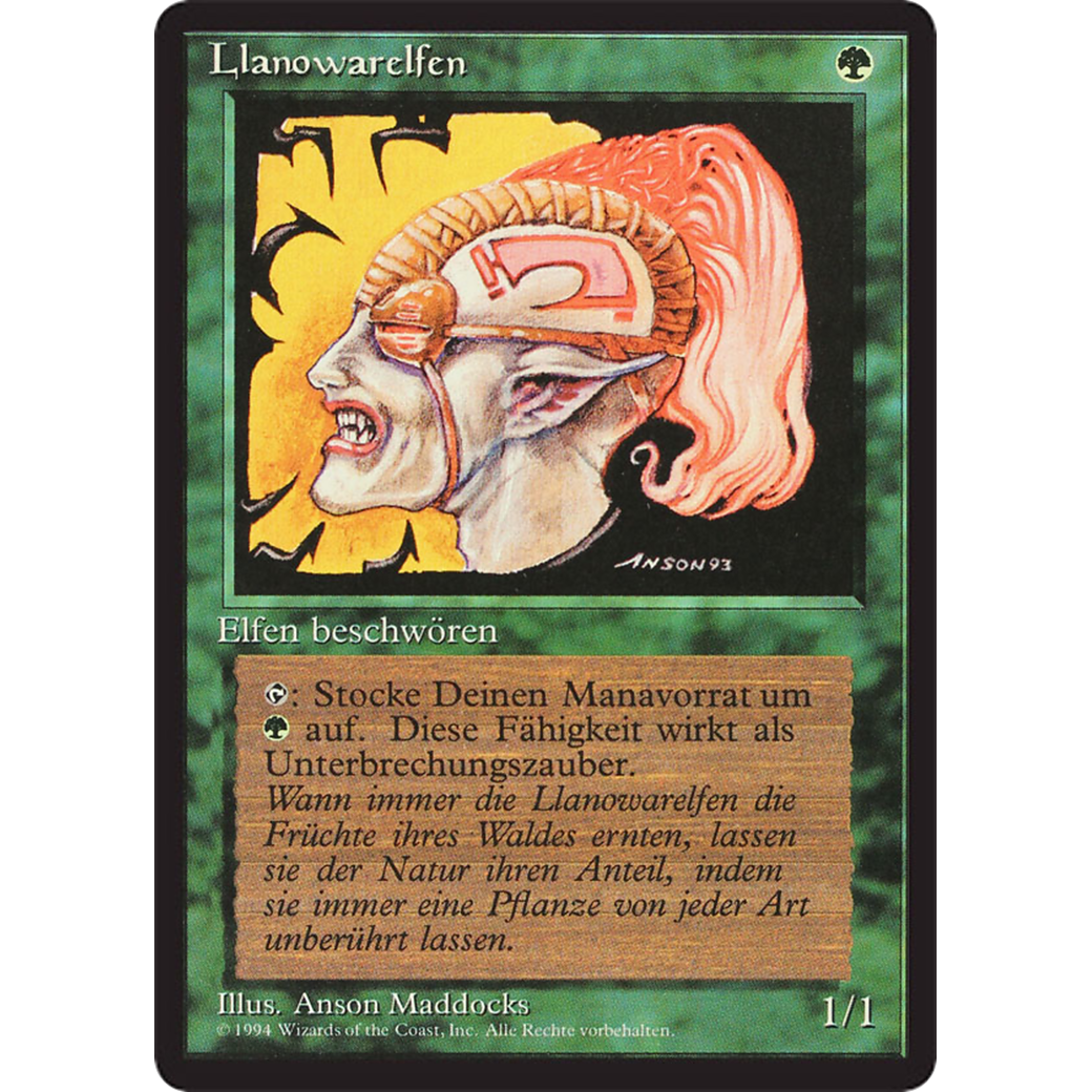 MTG Singles - Llanowar Elves - Foreign Black Bordered - German - Regular