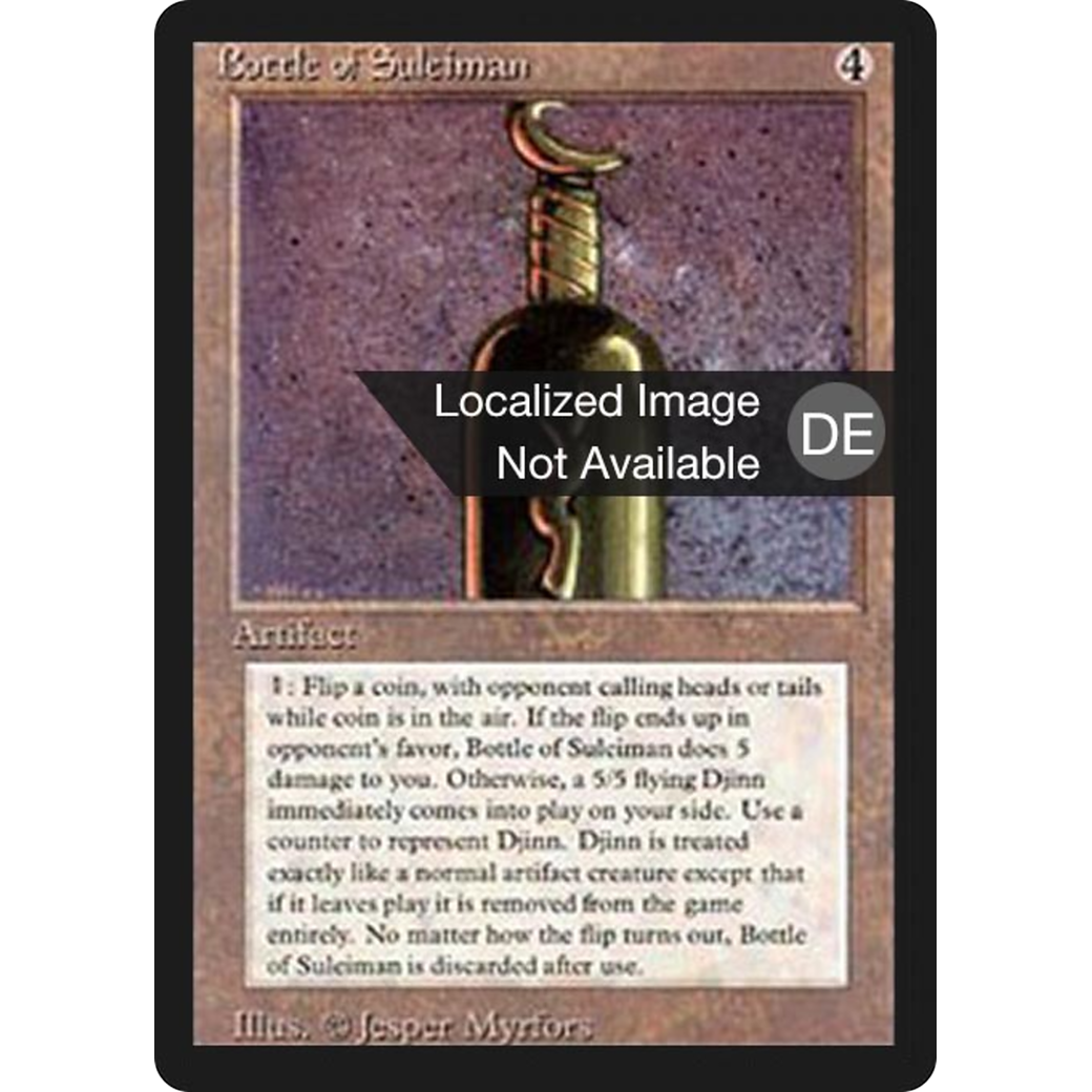 MTG Singles - Bottle of Suleiman - Foreign Black Bordered - German - Regular