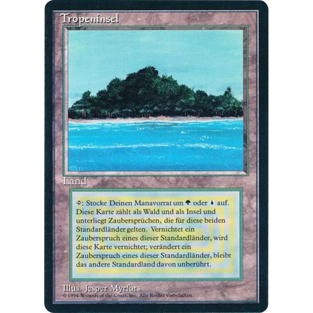 MTG Singles - Tropical Island - Foreign Black Bordered - 