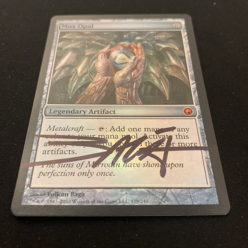 Magic the Gathering [FOIL] Mox Opal - Scars of Mirrodin - EX, SIGNED 