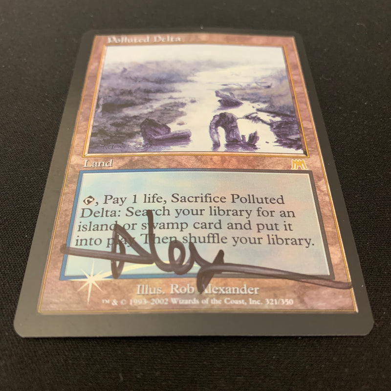 Magic the Gathering [FOIL] Polluted Delta - Onslaught - LP, SIGNED 