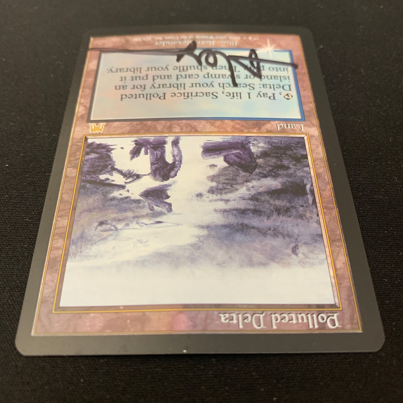 Magic the Gathering [FOIL] Polluted Delta - Onslaught - LP, SIGNED 