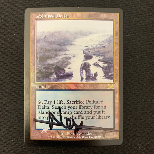 Magic the Gathering [FOIL] Polluted Delta - Onslaught - LP, SIGNED 