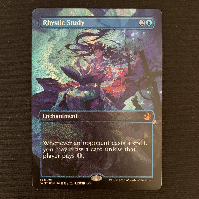 Magic the Gathering [FOIL] Rhystic Study (Confetti Foil) - Enchanting Tales - NM 