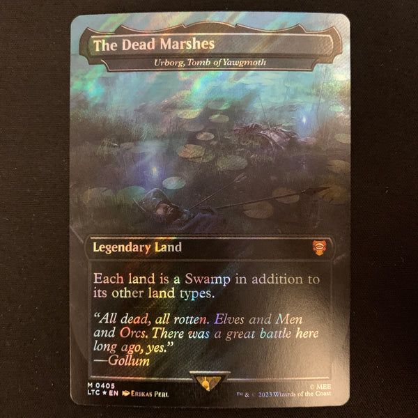 Magic the Gathering [FOIL] Urborg, Tomb of Yawgmoth (Surge Foil) - Commander: The Lord of the Rings: Tales of Middle-earth: Extras - NM 