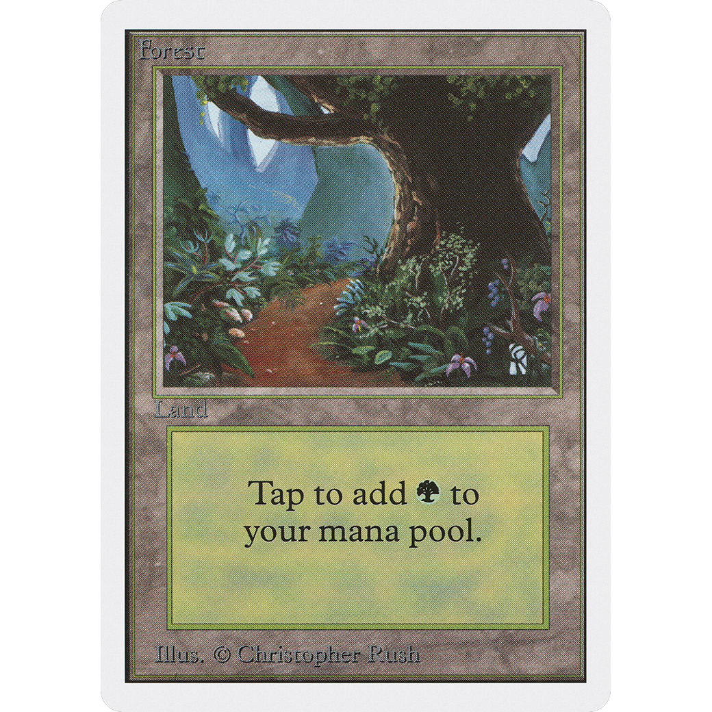 MTG Singles - Forest (V.2) - Unlimited - NM