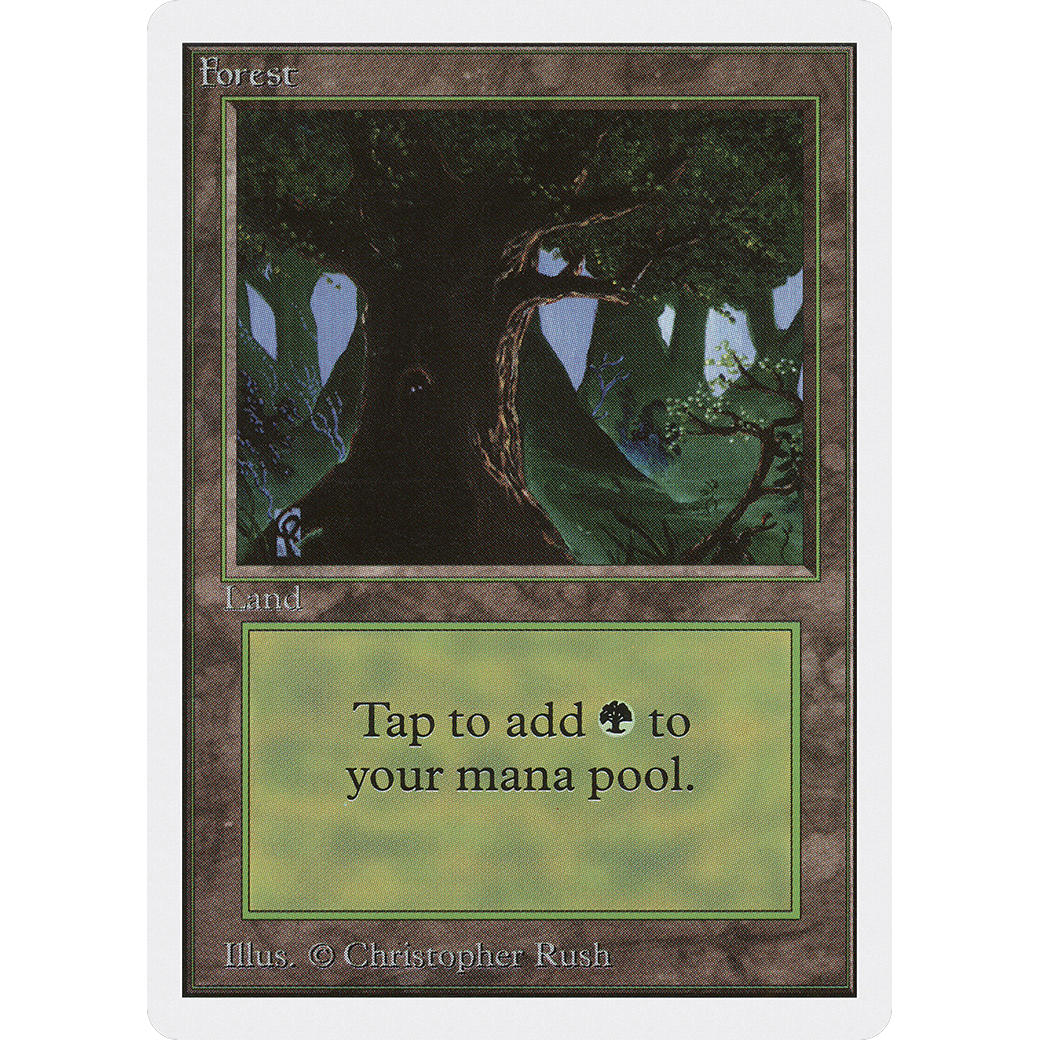 MTG Singles - Forest (V.3) - Unlimited - NM