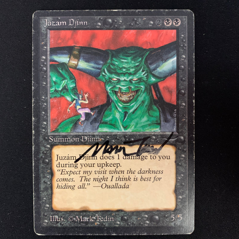 Magic the Gathering Juzam Djinn - Arabian Nights PL - SIGNED - 24367