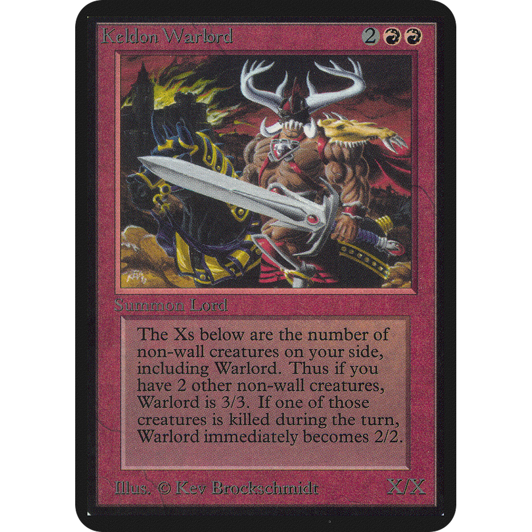 Magic the Gathering Keldon Warlord - Alpha NM